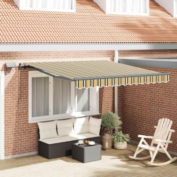 Tenda retrattile Verde e giallo 350 x 250 cm