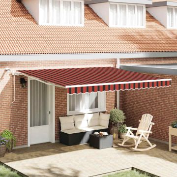 Tenda retrattile Arancione e Marrone 400 × 300 cm Poliestere