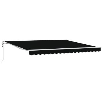 Tenda retrattile Nero 400 × 300 cm Tessuto e Alluminio