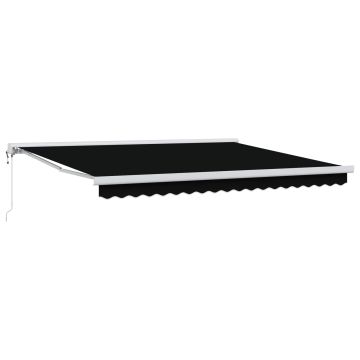 Tenda retrattile Nero 400 × 300 cm Tessuto e Metallo