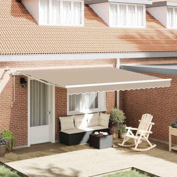 Tenda retrattile Beige 400 × 300 cm Poliestere