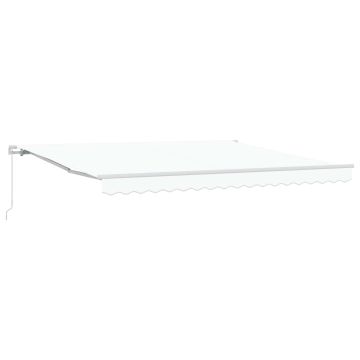 Tenda retrattile Bianco 400 × 300 cm Poliestere e Alluminio
