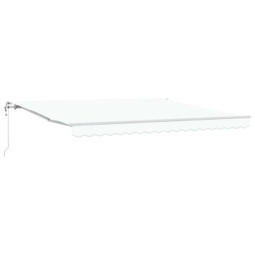 Tenda retrattile Bianco 400 × 300 cm Tessuto e Alluminio