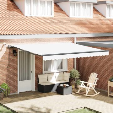 Tenda retrattile Bianco 400 × 300 cm Poliestere