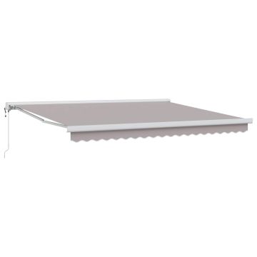 Tenda retrattile Grigio Chiaro 400 × 300 cm Tessuto e Metallo