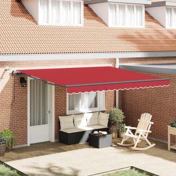 Tenda retrattile Rosso 400 × 300 cm Poliestere