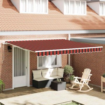Tenda retrattile Arancione 400 × 350 cm Poliestere e Alluminio
