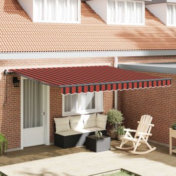 Tenda retrattile arancione e marrone 400 × 350 cm
