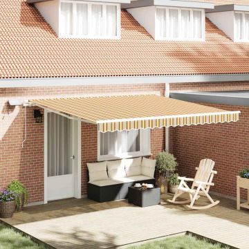Tenda retrattile Multicolore 400 × 300 cm Tessuto e Alluminio