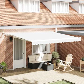 Tenda retrattile Bianco 400 × 350 cm Poliestere