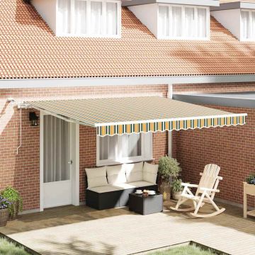 Tenda retrattile Verde e Giallo 400 × 350 cm Poliestere