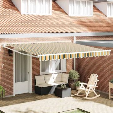 Tenda retrattile Verde e Bianco 400 x 350 x 165 cm