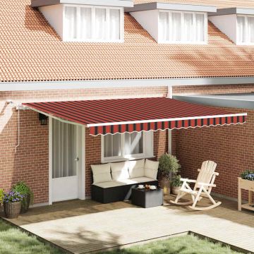 Tenda retrattile Arancione e Marrone 450 × 300 cm Poliestere