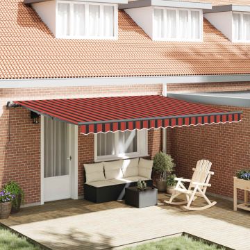 Tenda retrattile arancione e marrone 450 × 300 cm