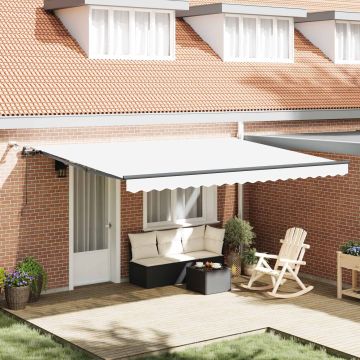 Tenda retrattile Bianco 450 × 300 cm Poliestere