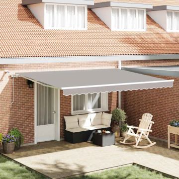 Tenda retrattile Grigio Chiaro 450 × 300 cm Poliestere