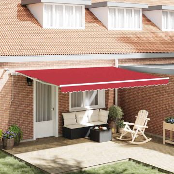 Tenda retrattile Rosso 450 × 300 cm Poliestere