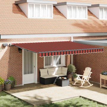 Tenda retrattile arancione e marrone 450 × 350 cm