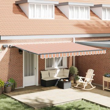 Tenda retrattile Multicolore 450 × 350 cm Tessuto e Alluminio