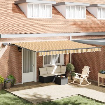 Tenda retrattile Multicolore 450 × 350 cm Tessuto e Alluminio