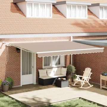 Tenda retrattile Beige 450 × 350 cm Poliestere