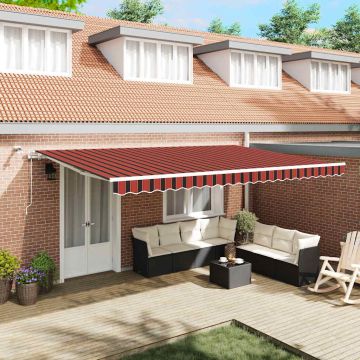Tenda retrattile Arancione e Marrone 500 × 300 cm Poliestere