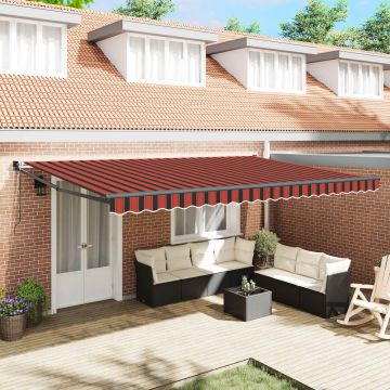 Tenda retrattile Arancione e Marrone 500 x 300 x 165 cm