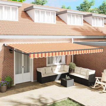 Tenda retrattile Giallo e Arancione 500 x 300 x 165 cm