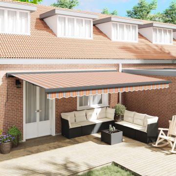 Tenda retrattile Multicolore 500 × 300 cm Tela e Alluminio
