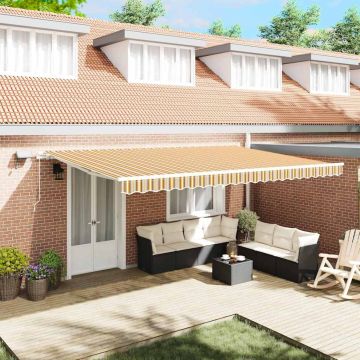 Tenda retrattile Multicolore 500 × 300 cm Tessuto e Alluminio