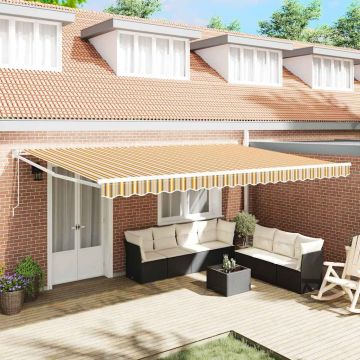 Tenda retrattile Multicolore 500 × 300 cm Poliestere e Metallo