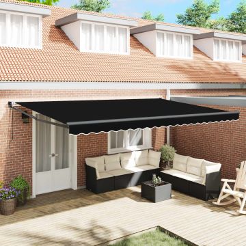 Tenda retrattile Nero 500 x 300 x 165 cm Poliestere e Metallo