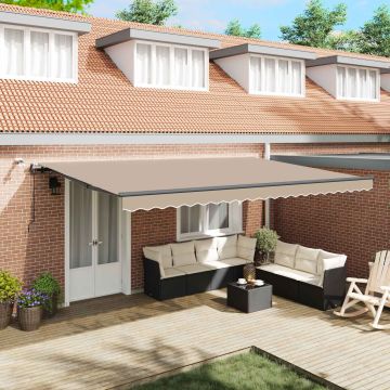 Tenda retrattile Beige 500 × 300 cm Poliestere