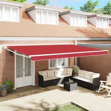Tenda retrattile Rosso 500 x 300 x 165 cm