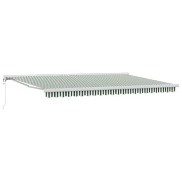 Tenda retrattile Verde e Bianco 500 x 300 x 165 cm