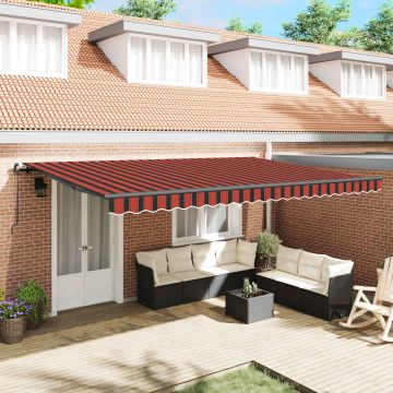 Tenda retrattile arancione e marrone 500 × 350 cm