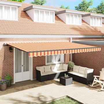 Tenda retrattile Giallo e Arancione 500 × 350 cm