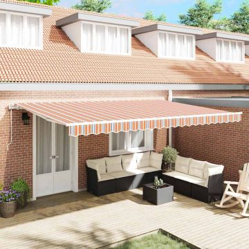 Tenda retrattile Multicolore 500 × 350 cm Tessuto e Alluminio