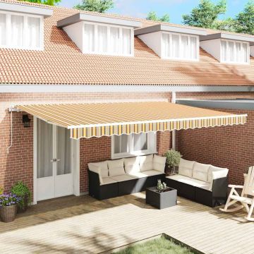 Tenda retrattile Multicolore 500 × 350 cm Tessuto e Alluminio