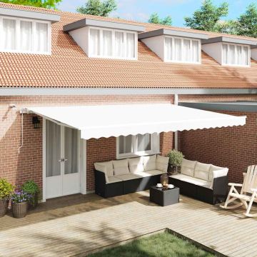 Tenda retrattile Bianco 500 × 350 cm Poliestere