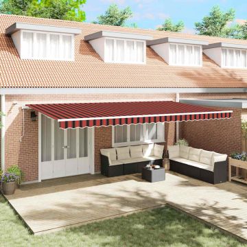 Tenda retrattile Arancione e Marrone 600 × 300 cm Poliestere