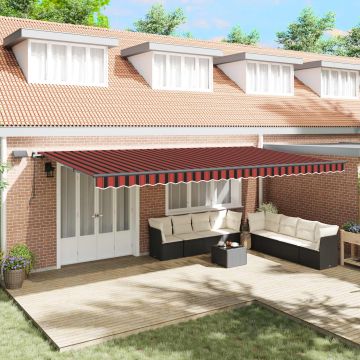 Tenda retrattile arancione e marrone 600 × 300 cm