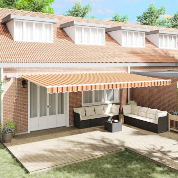 Tenda retrattile Giallo e Arancione 600 × 300 cm