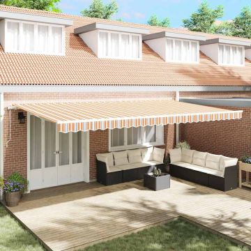 Tenda retrattile Multicolore 600 × 300 cm Tessuto e Alluminio