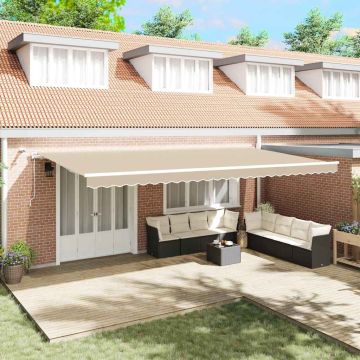 Tenda retrattile Beige 600 × 300 cm Poliestere