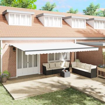 Tenda retrattile Bianco 600 × 300 cm Poliestere