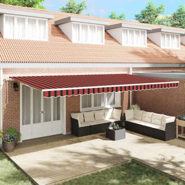 Tenda retrattile arancione e marrone 600 × 350 cm