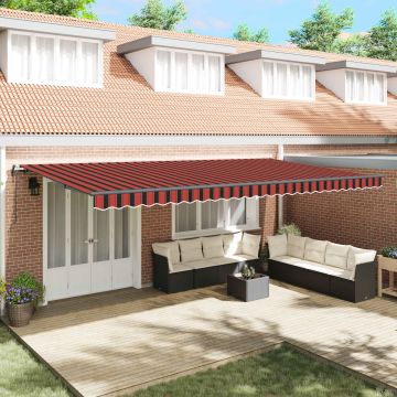 Tenda retrattile arancione e marrone 600 × 350 cm