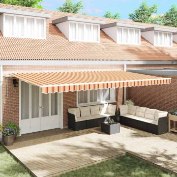 Tenda retrattile Giallo e Arancione 600 × 350 cm