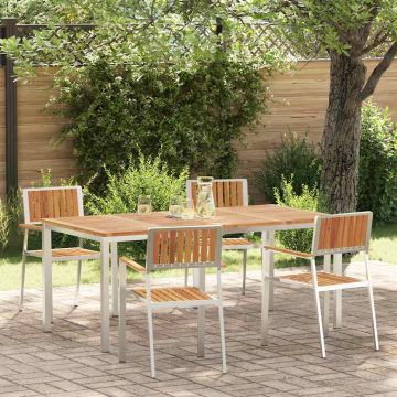 Set da pranzo per esterni 5 pz 180 x 90 x 75 cm